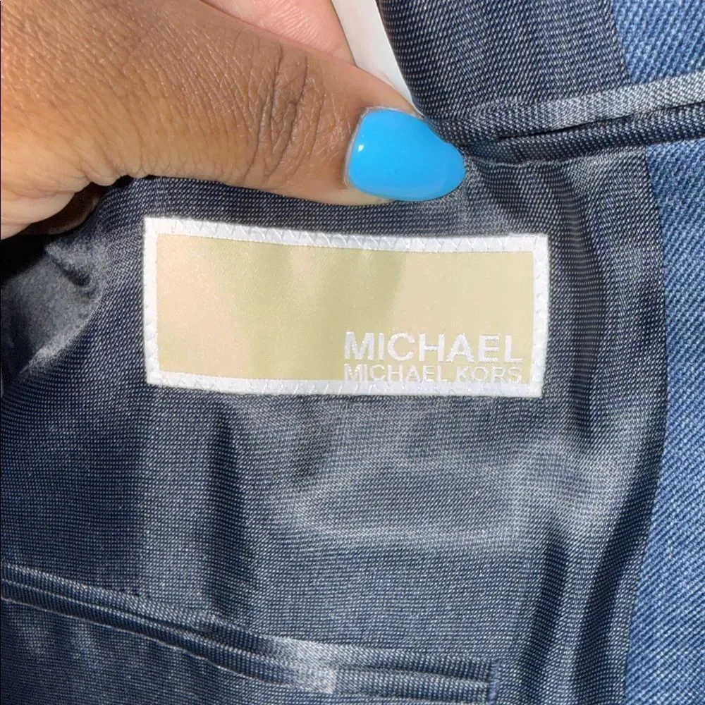 Michael Kors Men's Navy Patterned Sport Coat